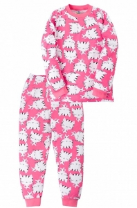 Пижама для девочки Супер-кошки (интерлок, розовая)