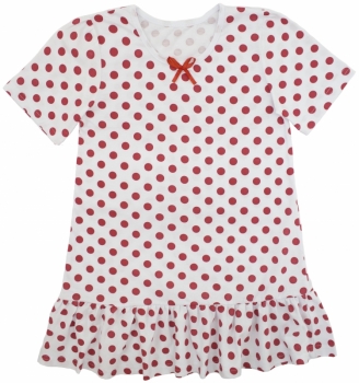 Ночная сорочка детская GS 02-048 (красный горох)