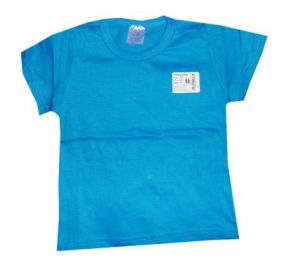 Детская футболка однотонная (голубая)