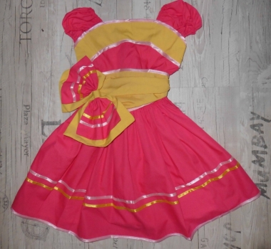 Детское платье Бантик (малиновое)