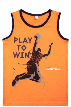 Майка для мальчика Баскетбол (оранжевая)